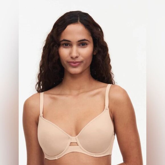 Chantelle Smooth Lines Spacer T Shirt Bra Golden Beige Size 34H NEW - Picture 1 of 7